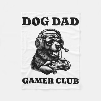 Manta Polar Jugador de Perro Dad Gamer Club Video Games Dog