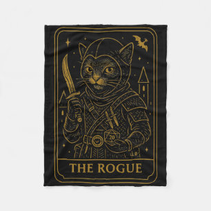 Manta Polar Jugador de Rpg Rogue D20 Dados Nerdy Geek Gato Hom