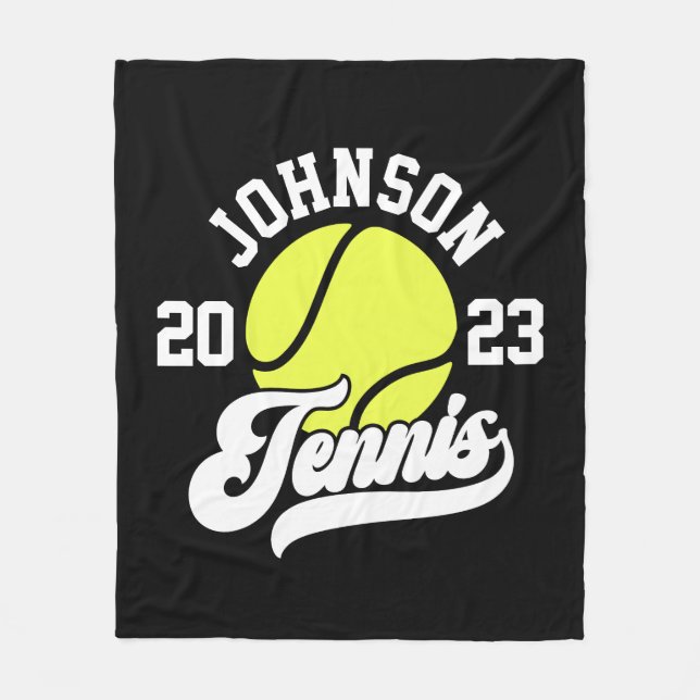 Manta Polar Jugador de tenis con nombre personal Jugador de ch (Anverso)