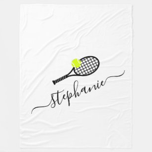 Manta Polar Jugador de tenis Monograma personalizado cama cóm