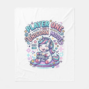 Manta Polar Jugador Unicornio Uno Modo Unicornio Estilo Retro