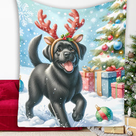 Manta Polar Jugadores Labrador Recuperadores Perros Navidades 
