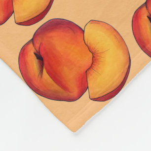 Manta Polar Juicy Ripe Summer Peach Peaches Stone Fruto