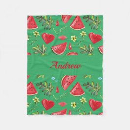 Manta Polar Juicy Watermelon Blanket Para Bebés, Niños, Adulto