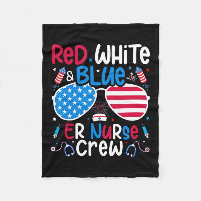 Manta Polar Jul De Azul Blanco Rojo Er Enfermería Nur Patrióti (Anverso)
