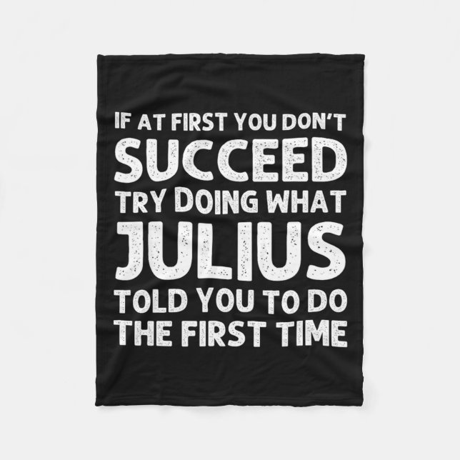 Manta Polar Julius Gift Name D Birthday Funny Chris  (Anverso)