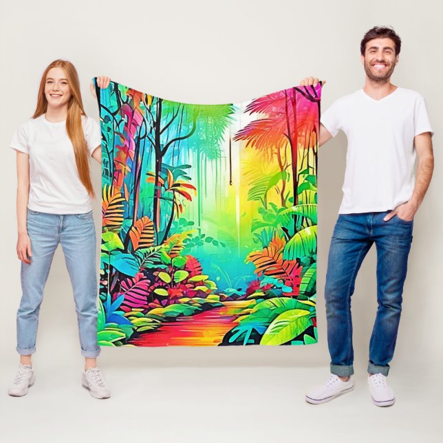 Manta Polar Jungla arcoiris: Vivo sueño (In situ)