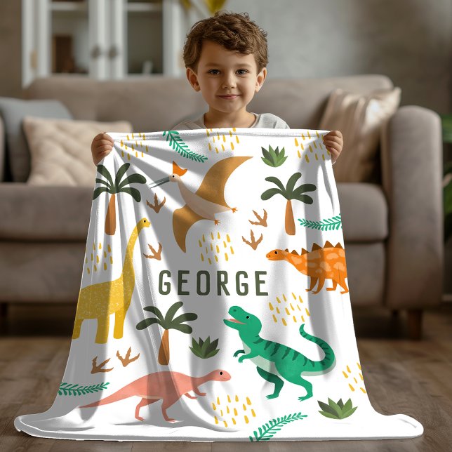 Manta Polar Jungle de niños Dinosaurio T-Rex Niños (Subido por el creador)