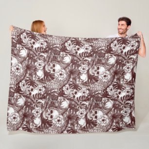 Manta Polar Jungle Skulls Fleece Blanket