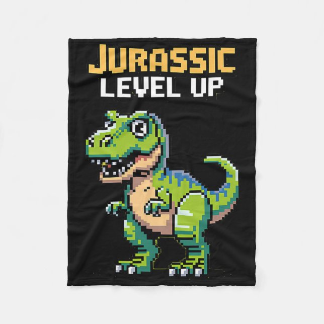 Manta Polar Juric Level Up Pixel Dinosaur Retro Gamer  (Anverso)
