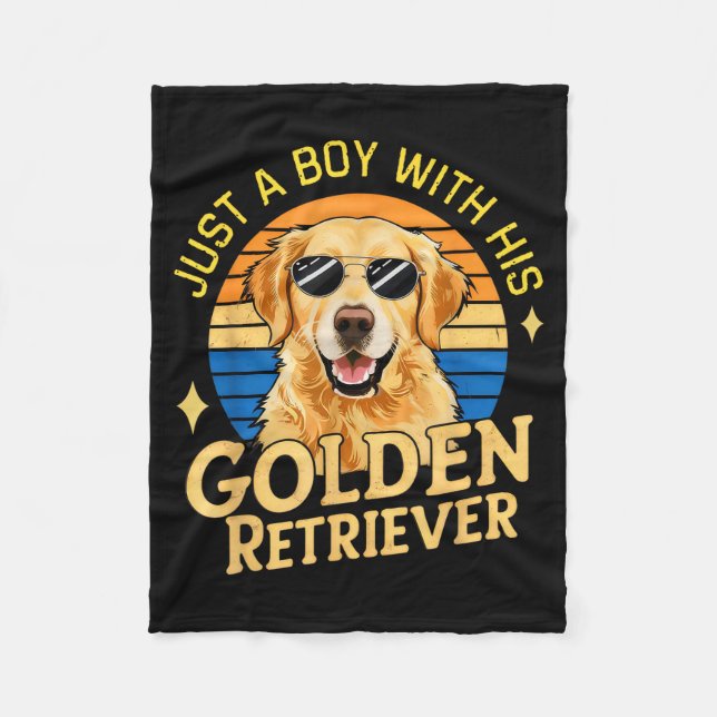 Manta Polar Just A Boy And His Golden Retrievers Girls Who Lov (Anverso)