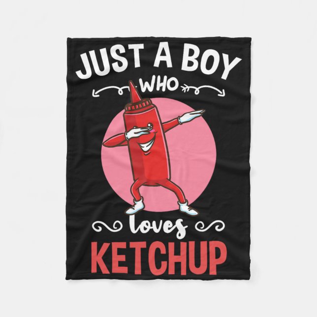 Manta Polar Just A Boy Who Loves Ketchup  (Anverso)