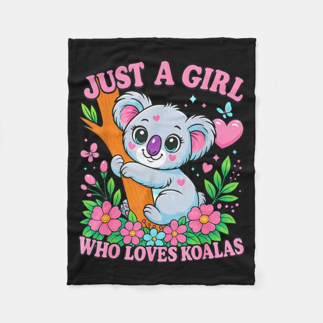 Manta Polar Just A Girl Who Loves Koalas Cute Funny Koala Gift (Anverso)