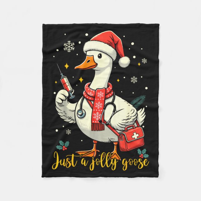Manta Polar Just A Jolly Goose Nurse Christmas Funny Goose Nur (Anverso)