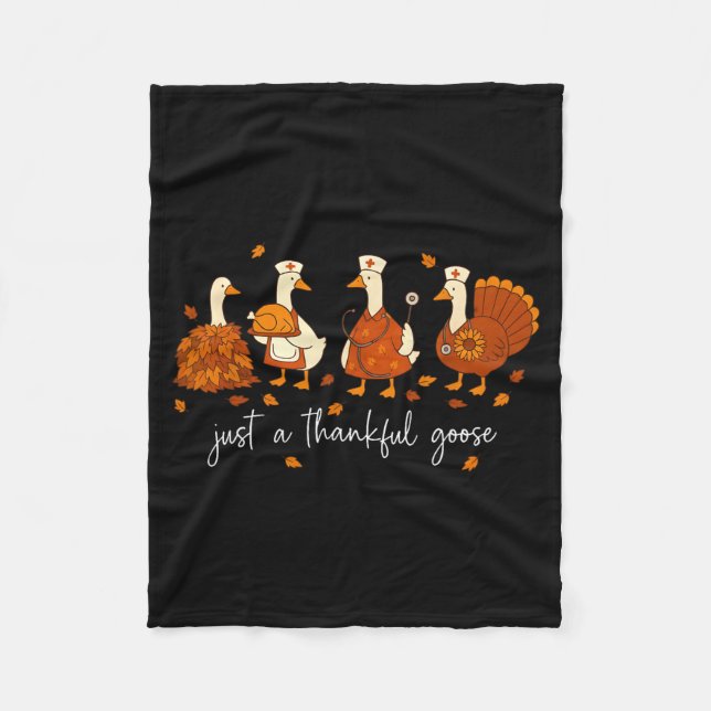 Manta Polar Just A Thankful Goose Nurse Funny Thanksgiving  (Anverso)