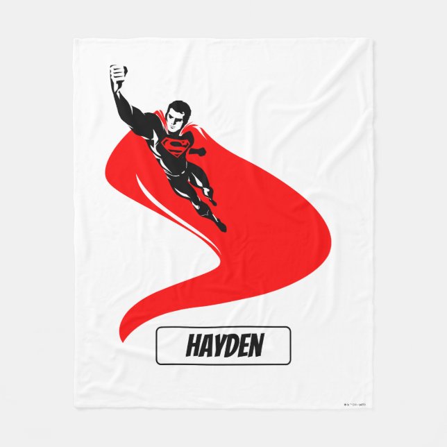 Manta Polar Justice League | Superman Flying Noir Pop Art (Anverso)