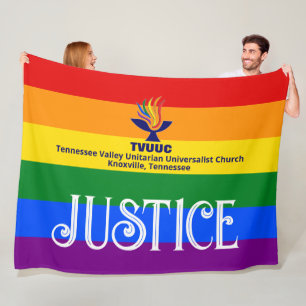 Manta Polar JUSTICIA de la bandera arcoiris del orgullo / TVUU