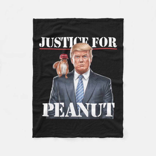 Manta Polar Justicia Para El Maní La Ardilla - Navidades Xmas  (Anverso)