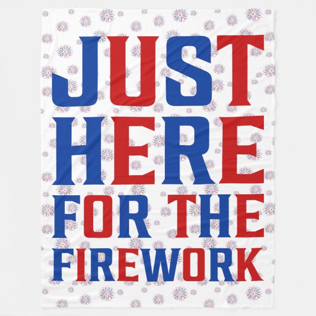 Manta Polar Justo Aquí Para Los Fuegos Artificiales Divertidos (Anverso)