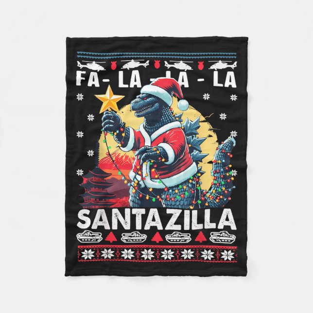 Manta Polar Kaiju Christmas Santazilla Japanese Monster Dinosa (Anverso)