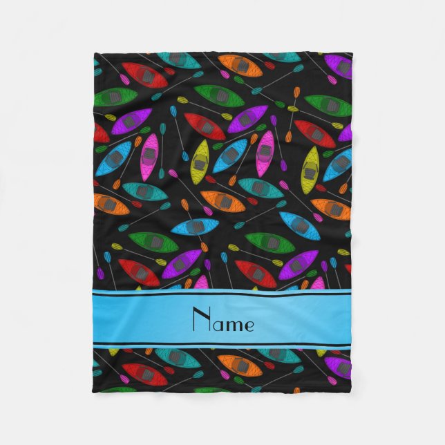 Manta Polar Kajaks negros conocidos personalizados del arco (Anverso)