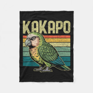 Manta Polar Kaka Nueva Zelanda Kaka Pájaro Loro Retro Vintage