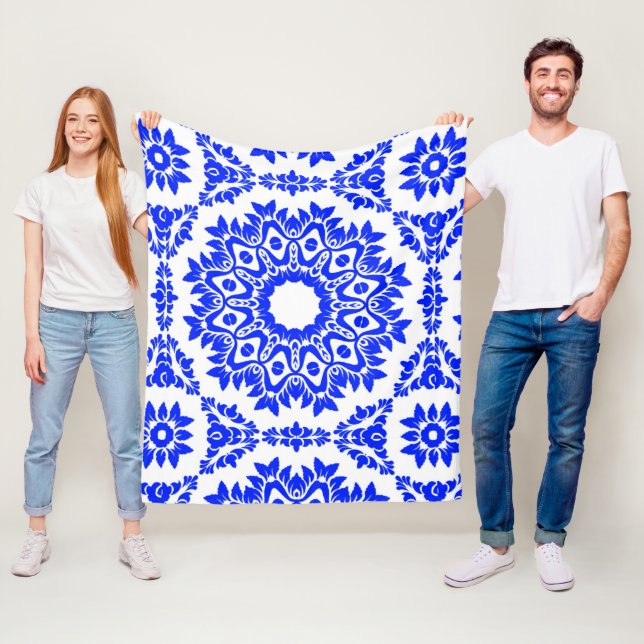 Manta Polar Kaleidoscopio azul (In situ)