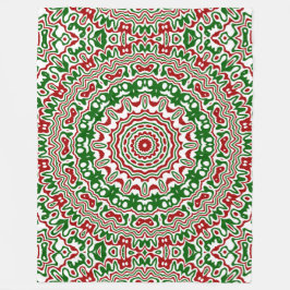 Manta Polar Kaleidoscopio Navideño Festivo Divertido y Alocado
