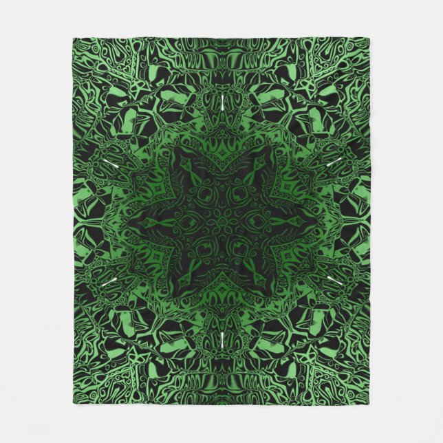 Manta Polar Kaleidoscopio verde (Anverso)