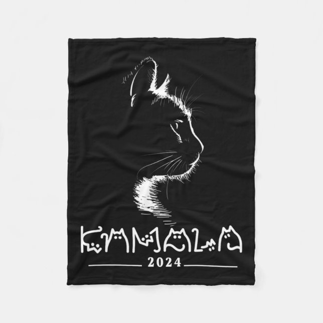 Manta Polar Kamala Cat Voting Kamala-harris 2024 (Anverso)