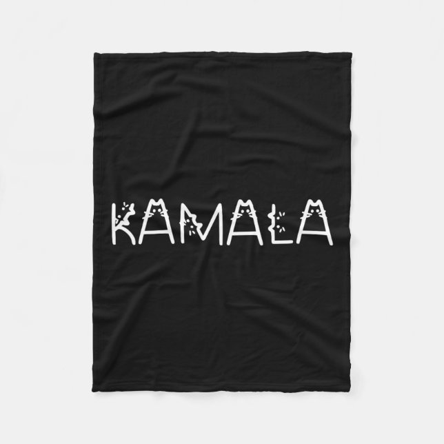 Manta Polar Kamala En Cat Font Kamala Harris Wheimer 2024 Walt (Anverso)