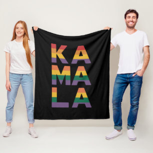 Manta Polar Kamala Harris 2024 Bandera del Arcoíris Orgullo Ga