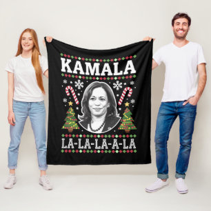 Manta Polar Kamala Harris 2024 Navidad Coma La Xmas