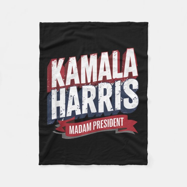 Manta Polar Kamala Harris 2024 Señora Presidenta Kamala 47 Est (Anverso)