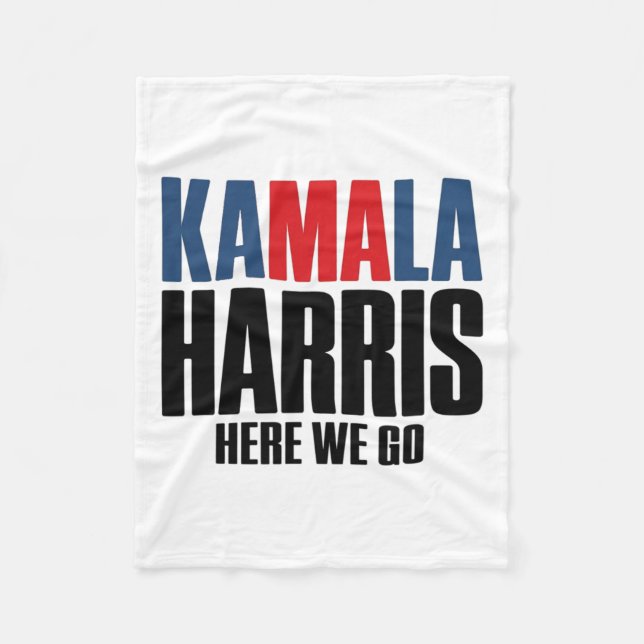 Manta Polar Kamala Harris Aquí Vamos. Kamala Para Hombres Y Mu (Anverso)