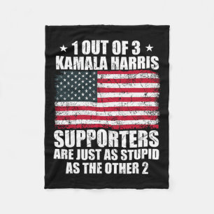 Manta Polar Kamala Harris Estúpido Chiste Bandera Estadouniden