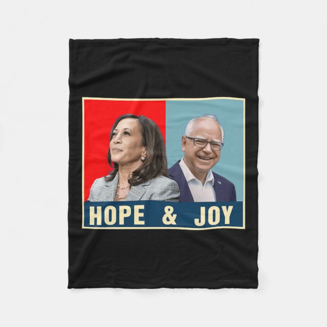 Manta Polar Kamala Harris Tim Walz 2024 Esperanza Y Alegría (Anverso)