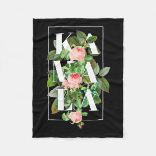 Manta Polar Kamala Harris Vintage Floral Feminine First Femeni