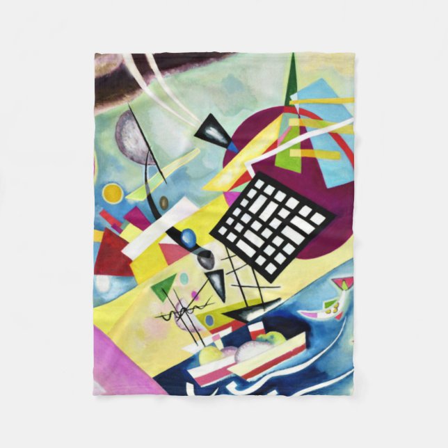 Manta Polar Kandinsky - Rejilla Negra (Anverso)