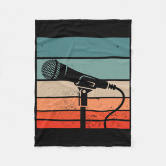 Manta Polar Karaoke Bar Vintage Micrófono canto Canción Fiesta