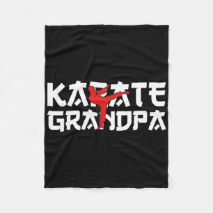 Manta Polar Karate Abuelo Cinturón Negro luchando contra el es