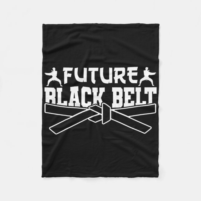 Manta Polar Karate Black Belt Gi Uniforme Futuro Cinturón Negr (Anverso)