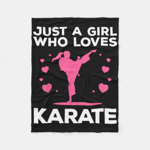 Manta Polar Karate Gracioso Para Mujeres Chicas Karate Black B
