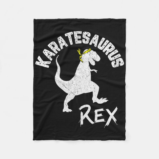 Manta Polar Karate Karatesaurus Rex Dinosaur Divertido Arte Ma (Anverso)