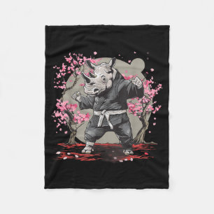 Manta Polar Karate Rinoceronte Animal Mma Taekwondo Artes Marc