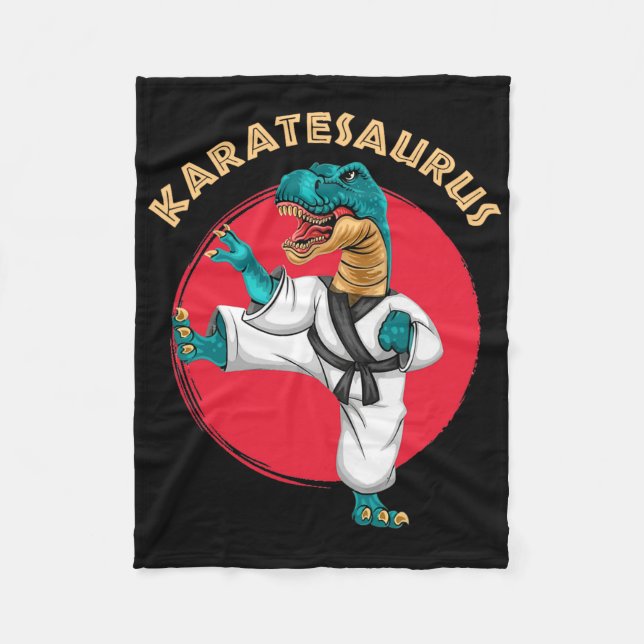 Manta Polar Karatesaurus Karate Divertido Dinosaurio  (Anverso)
