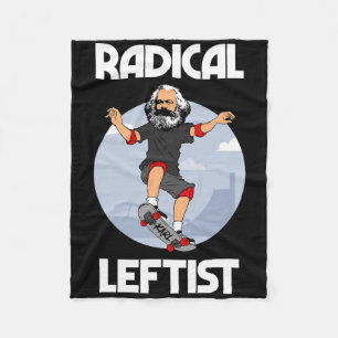 Manta Polar Karl Marx Patinando Izquierdista Radical Divertido