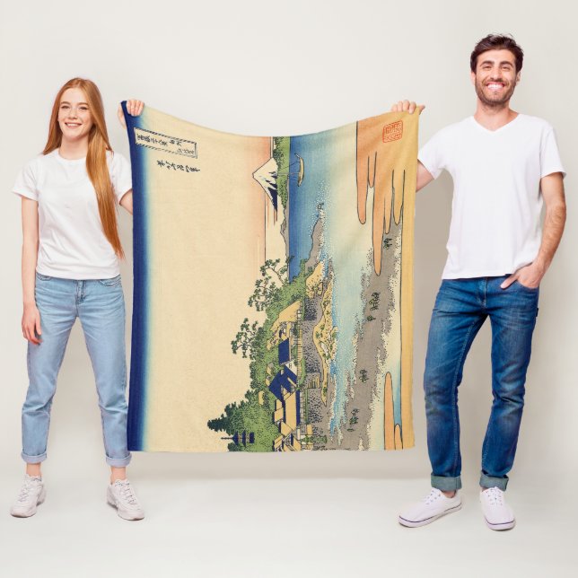 Manta Polar Katsushika Hokusai Enoshima en la provincia de Sag (In situ)