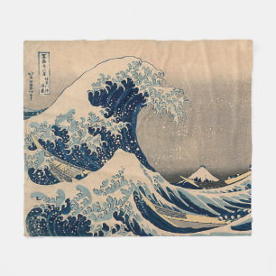 Manta Polar Katsushika Hokusai. La gran ola de Kanagawa