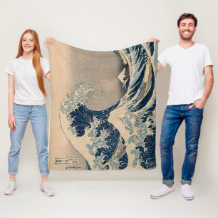 Manta Polar Katsushika Hokusai. La gran ola de Kanagawa